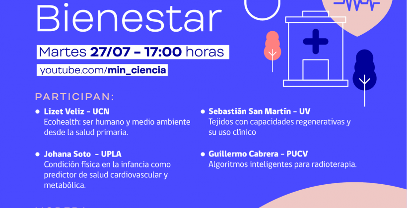 Webinar “Panorama Científico” del mes de julio se centrará en temas de salud y bienestar