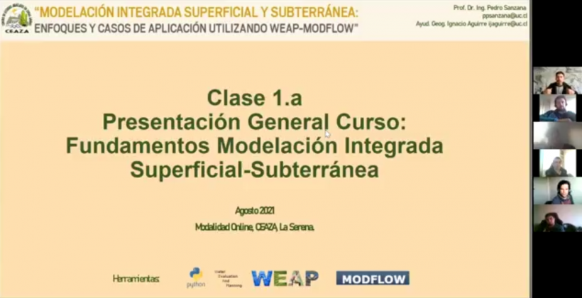 Con taller de modelación: CEAZA aporta a la formación de capital humano avanzado en temas hidrológicos