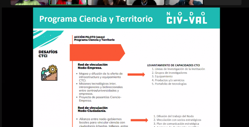 Nodo CIV-VAL reúne a actores claves para abordar las prioridades, oportunidades y desafíos en torno a la vinculación de la ciencia con las necesidades del sector productivo y la ciudadanía