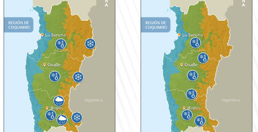 CEAZA alerta bajas temperaturas y probables heladas para los días 18 y 19 de septiembre