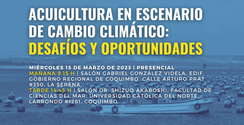Expertos analizarán las oportunidades y desafíos de la acuicultura frente al cambio climático