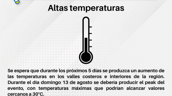 CEAZA pronostica evento de altas temperaturas
