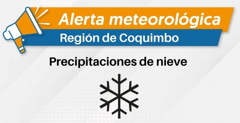 Pronostican precipitaciones de nieve para la cordillera de la Región de Coquimbo