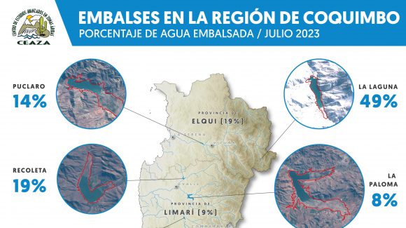 Agua embalsada en imágenes: Sólo un 12% de agua embalsada posee la Región de Coquimbo