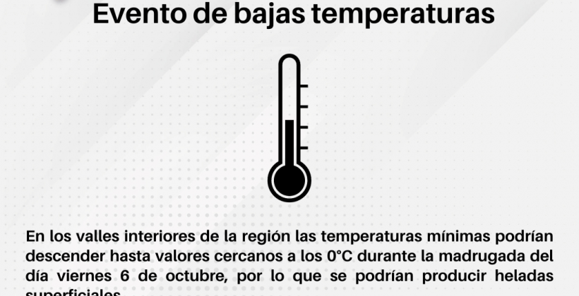 Hasta 0°C: Se pronostica evento de bajas temperaturas para valles interiores de la Región de Coquimbo