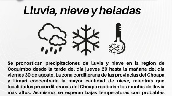 CEAZA pronostica precipitaciones para cordillera y precordillera de la Región de Coquimbo