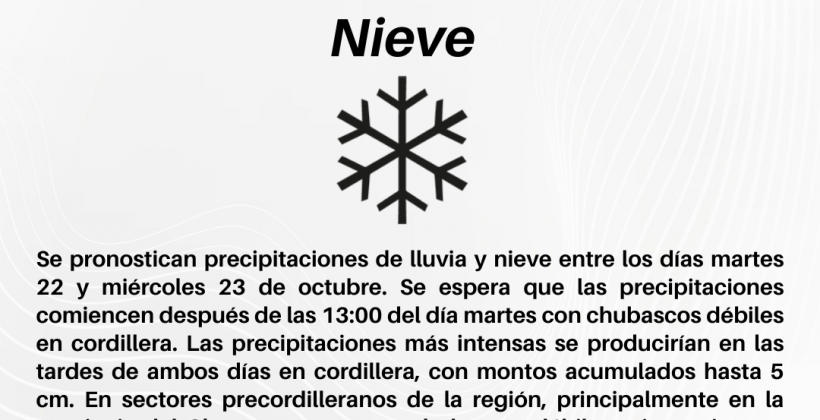 CEAZA emite aviso por precipitaciones de nieve en la cordillera de la Región de Coquimbo CEAZA emite aviso por precipitaciones de nieve en la cordillera de la Región de Coquimbo