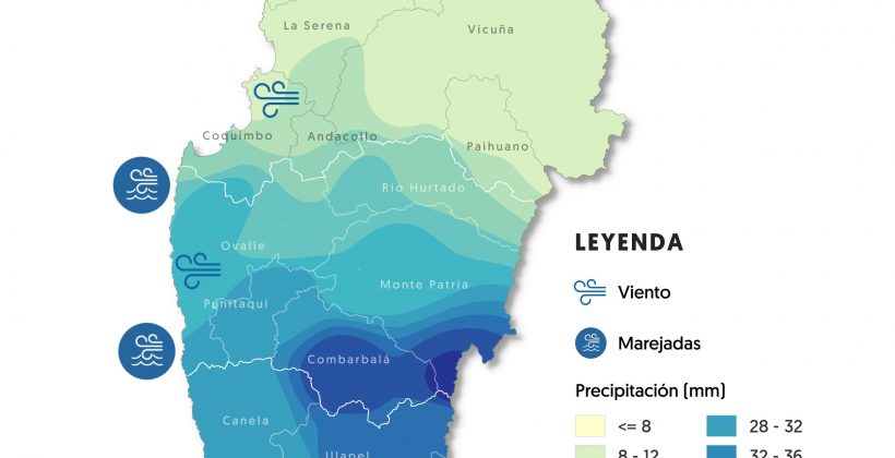 Actualización de pronóstico: Revisa aquí dónde y cuánto lloverá en la Región de Coquimbo