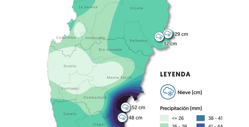¿Cuánto lloverá y nevará en la Región de Coquimbo? : Revisa aquí actualización de pronóstico